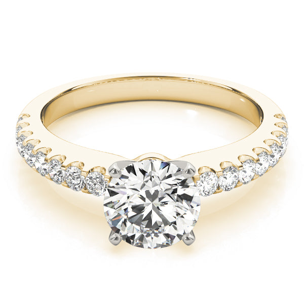 Single Row Prong Set Engagement Rings