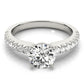 Single Row Prong Set Engagement Rings