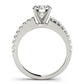 Single Row Prong Set Engagement Rings