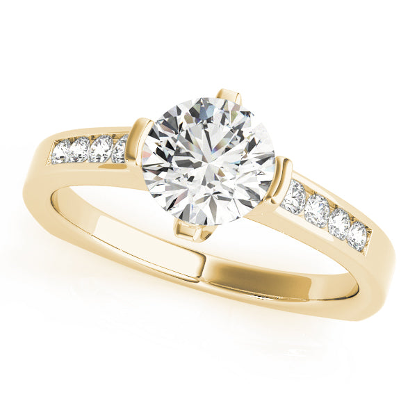Channel Set Single Row Engagement Ring