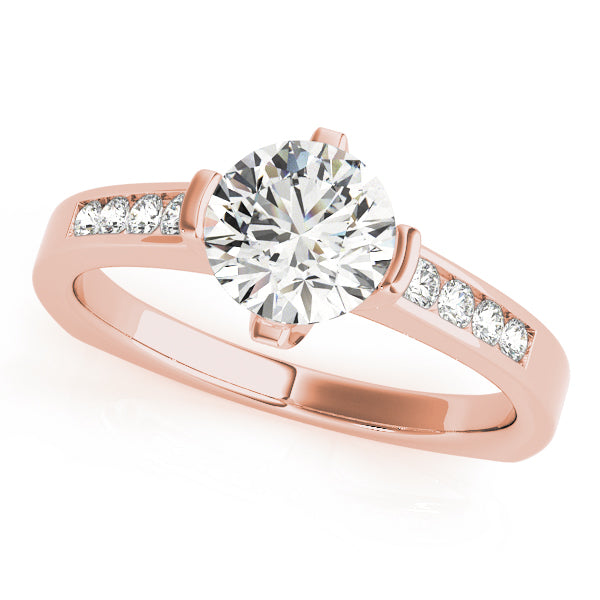 Channel Set Single Row Engagement Ring