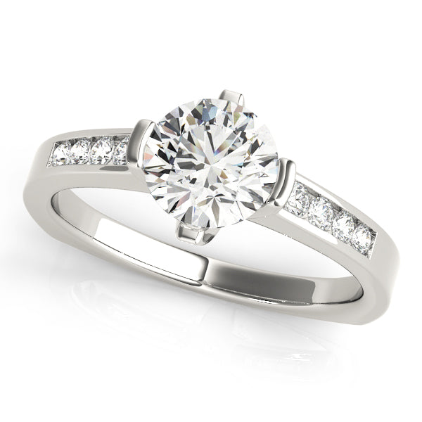 Channel Set Single Row Engagement Ring