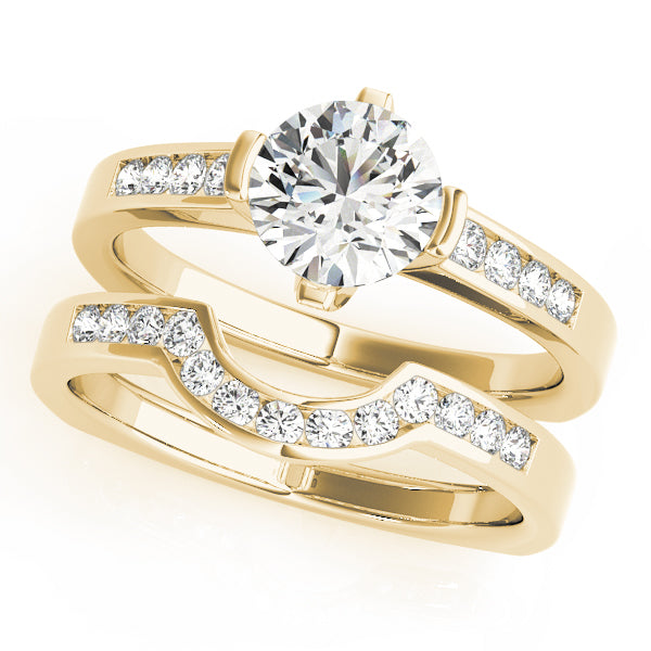 Channel Set Single Row Engagement Ring