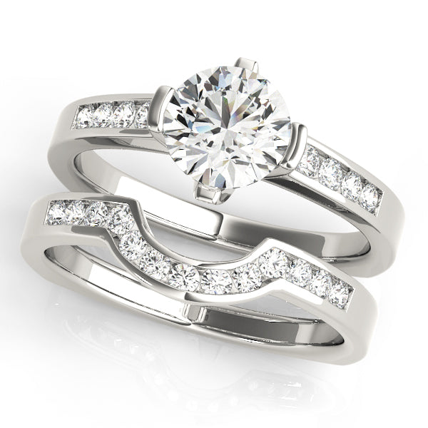 Channel Set Single Row Engagement Ring