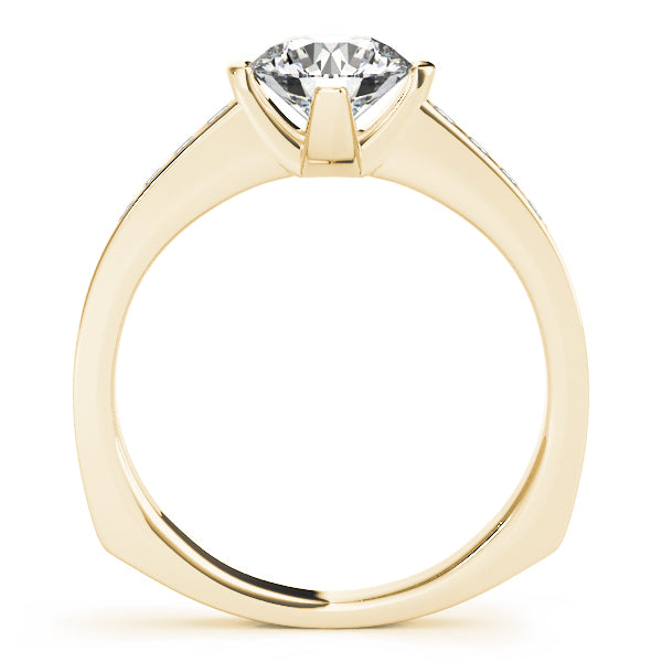 Channel Set Single Row Engagement Ring