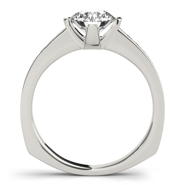Channel Set Single Row Engagement Ring