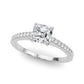 Single Row Cathedral Engagement Ring