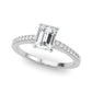 Single Row Cathedral Engagement Ring