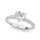 Single Row Cathedral Engagement Ring