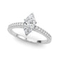 Single Row Cathedral Engagement Ring