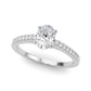 Single Row Cathedral Engagement Ring