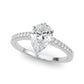 Single Row Cathedral Engagement Ring