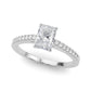 Single Row Cathedral Engagement Ring