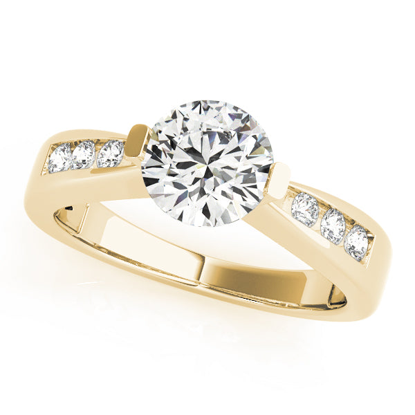 Channel Set Single Row Engagement Ring