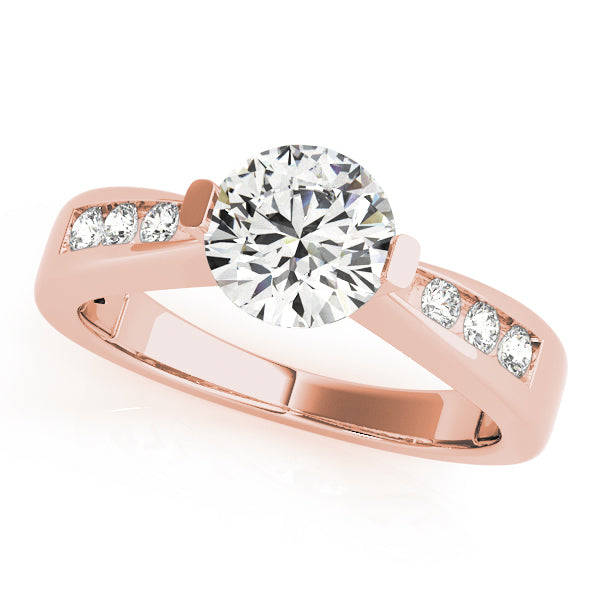 Channel Set Single Row Engagement Ring
