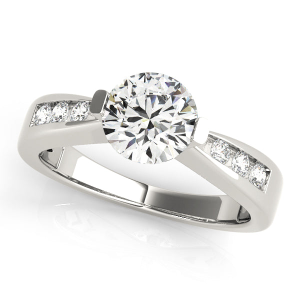 Channel Set Single Row Engagement Ring