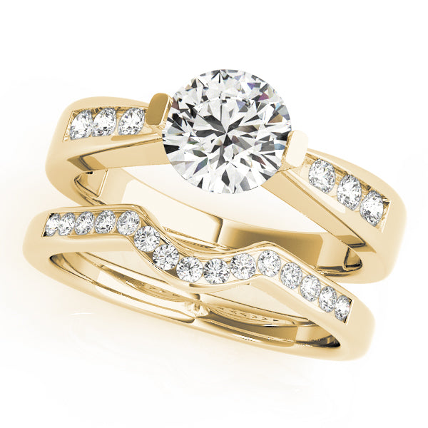 Channel Set Single Row Engagement Ring