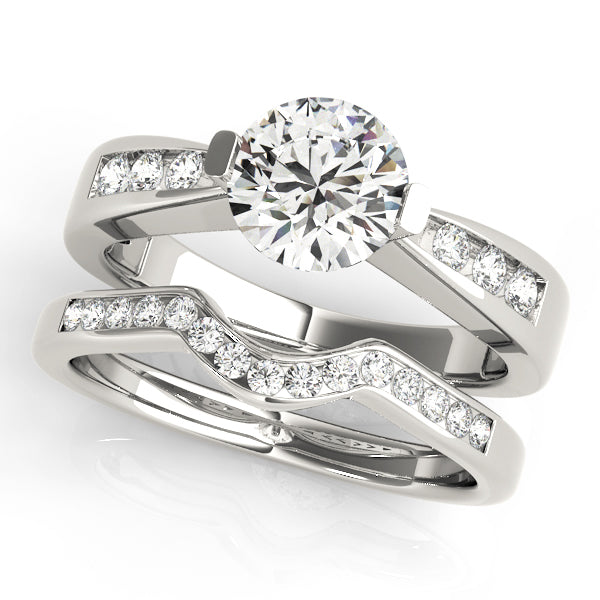 Channel Set Single Row Engagement Ring