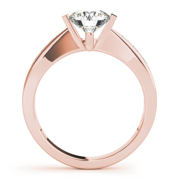 Channel Set Single Row Engagement Ring