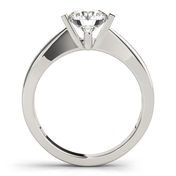 Channel Set Single Row Engagement Ring