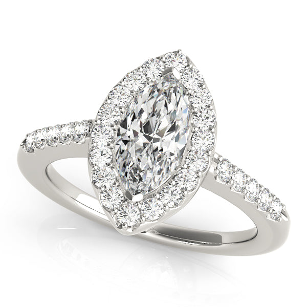 Marquise Halo Engagement Rings