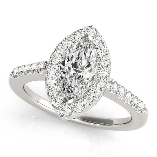 Marquise Halo Engagement Rings