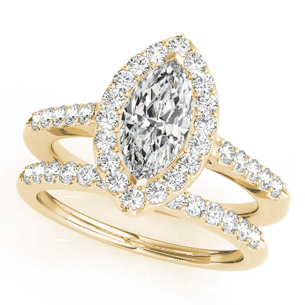 Marquise Halo Engagement Rings