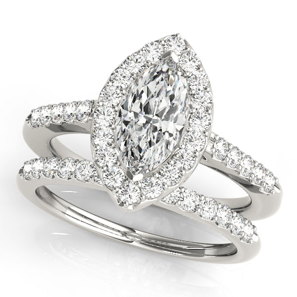 Marquise Halo Engagement Rings