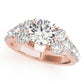 Prong Set Cluster Side Engagement Ring