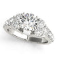 Prong Set Cluster Side Engagement Ring