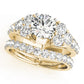 Prong Set Cluster Side Engagement Ring
