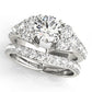 Prong Set Cluster Side Engagement Ring