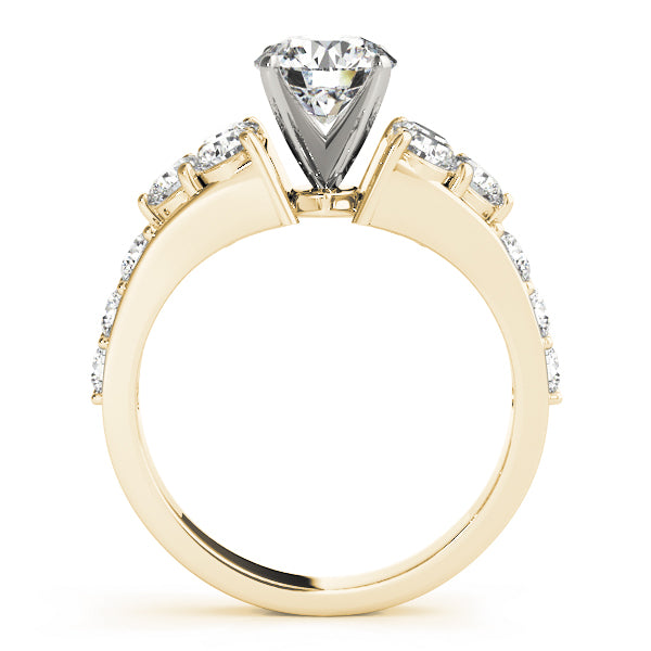 Prong Set Cluster Side Engagement Ring