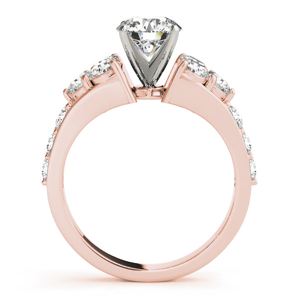 Prong Set Cluster Side Engagement Ring