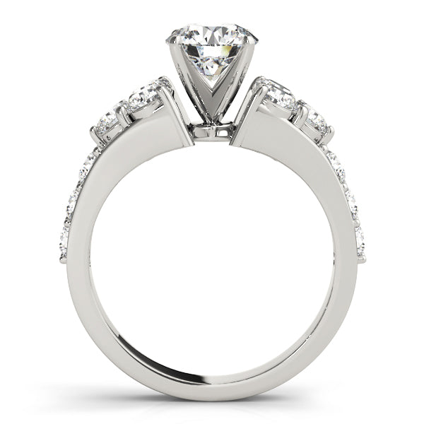 Prong Set Cluster Side Engagement Ring
