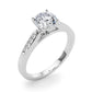 Channel Set Single Row Cathedral Engagement Ring