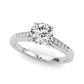 Channel Set Single Row Cathedral Engagement Ring