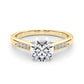 Channel Set Single Row Cathedral Engagement Ring