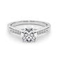 Channel Set Single Row Cathedral Engagement Ring