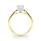 Channel Set Single Row Cathedral Engagement Ring