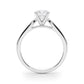 Channel Set Single Row Cathedral Engagement Ring