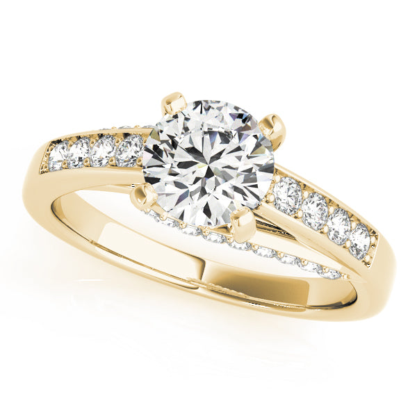 Single Row Prong In Channel Engagement Rings