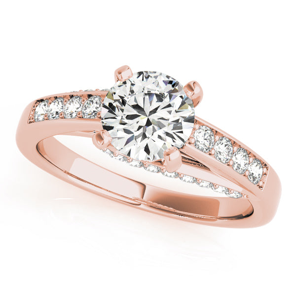 Single Row Prong In Channel Engagement Rings
