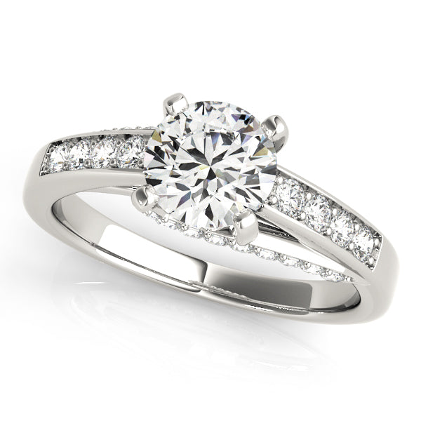 Single Row Prong In Channel Engagement Rings