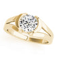 Half Bezel Round Engagement Ring