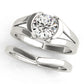 Half Bezel Round Engagement Ring