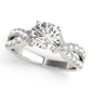 Multirow Twisted Shank Engagement Ring