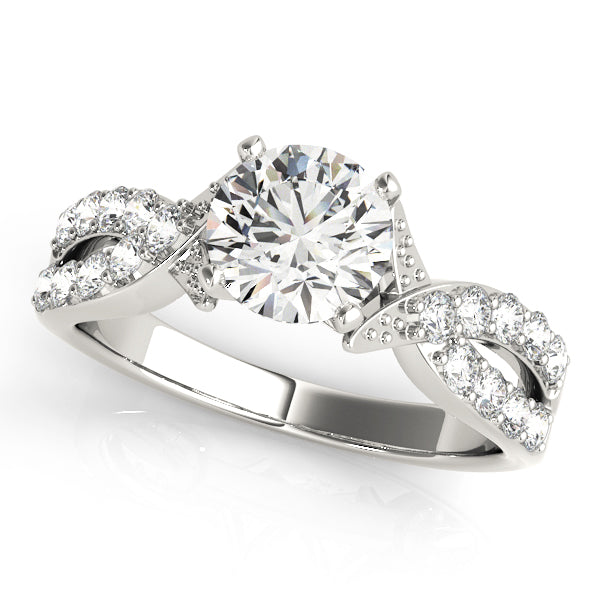 Multirow Twisted Shank Engagement Ring