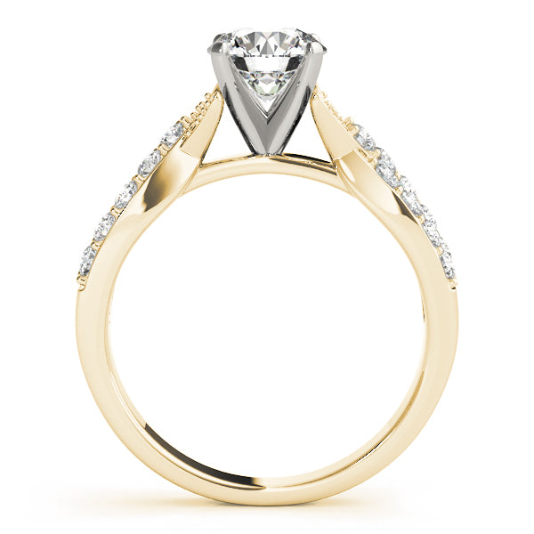 Multirow Twisted Shank Engagement Ring