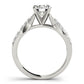 Multirow Twisted Shank Engagement Ring